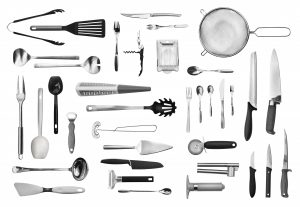 lots of kitchen tools